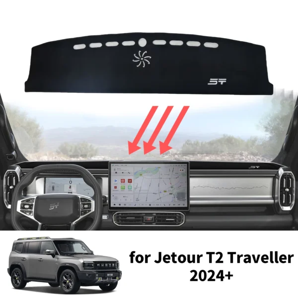 Car Dashboard Mat for Jetour T2 Traveller 2025 Dash Mat Sunshade Protective Carpet